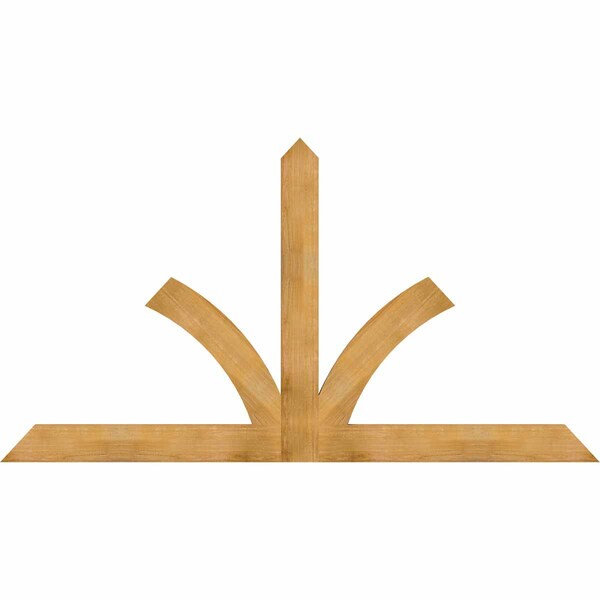 Ekena Millwork Richland Rough Sawn Timber Gable Bracket, Western Red Cedar, 96"W x 52"H x 2"D x 6"F, 13/12 Pitch GBW096X52X0206RIC00RWR - main